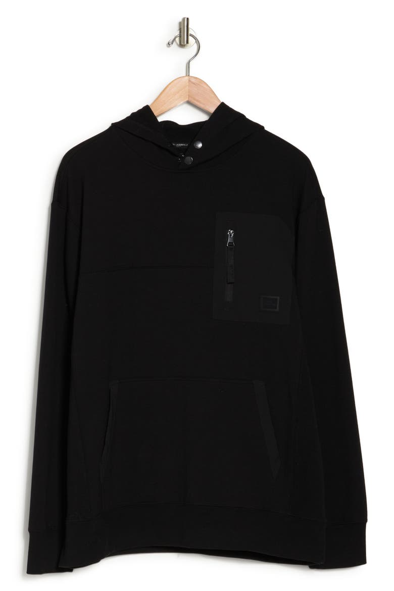 Cotton Blend Hoodie, Alternate, color, BLACK