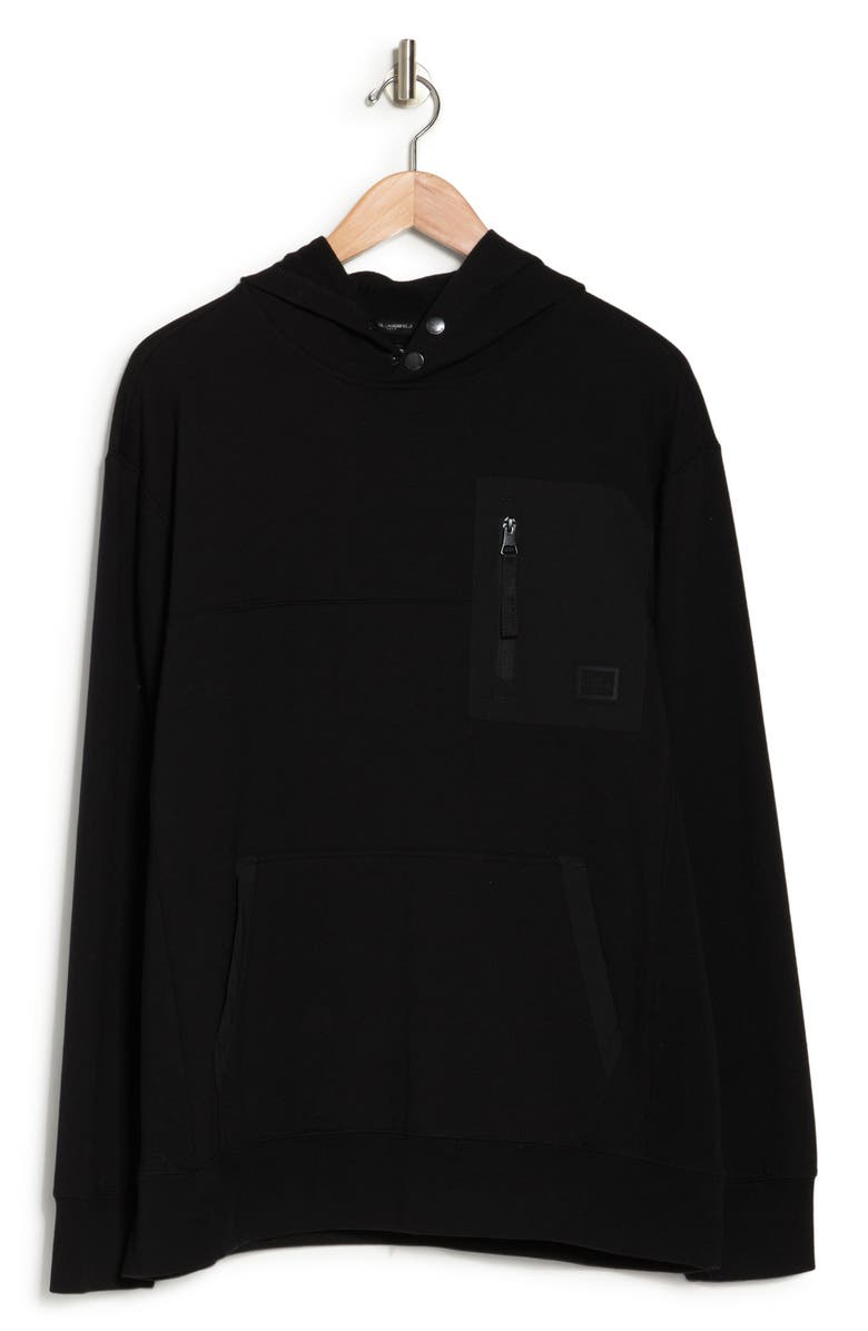 KARL LAGERFELD PARIS Cotton Blend Hoodie, Alternate, color, 