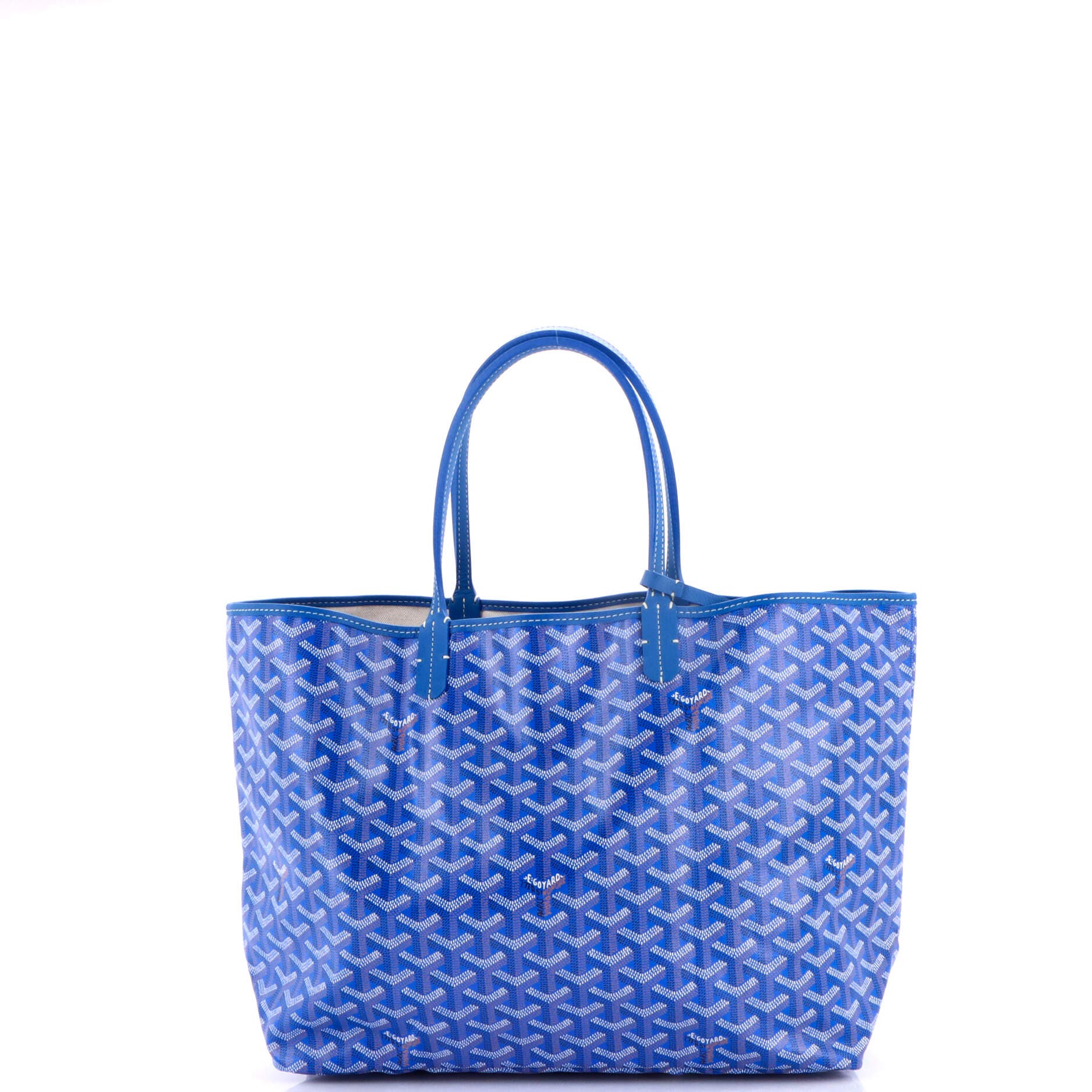 Pre-Owned Goyard Saint Louis Tote Coated Canvas PM, Alternate, color, Blue