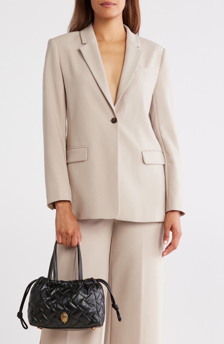 Kurt Geiger London Small Kensington Leather Drawstring Tote, Alternate, color, Black