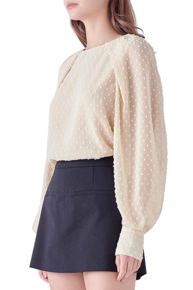 Swiss Dot Top, Alternate, color, CREAM