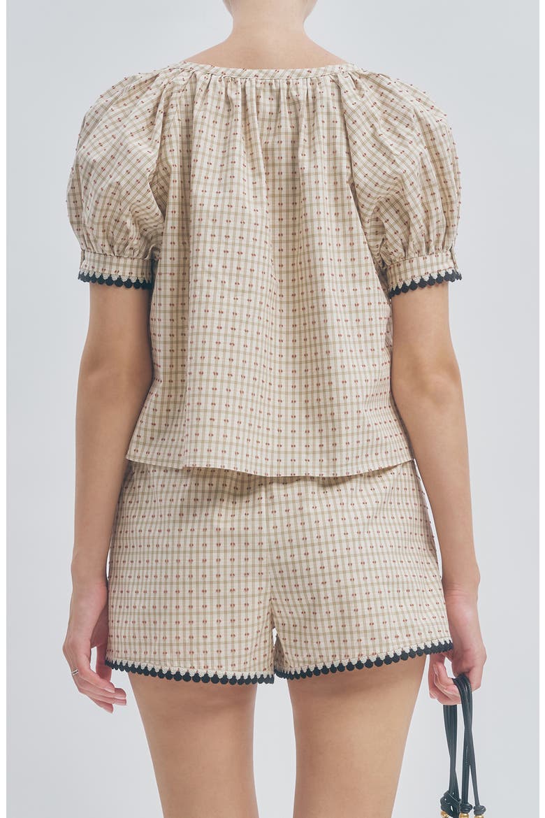 Sue Plaid Woven Shirt, Alternate, color, BEIGE PLAID