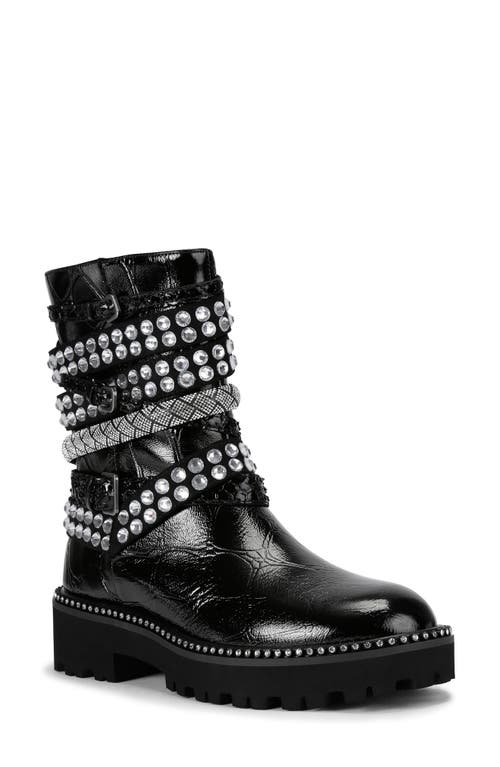Kurt Geiger London Crystal Embellished Multistrap Boot In Black
