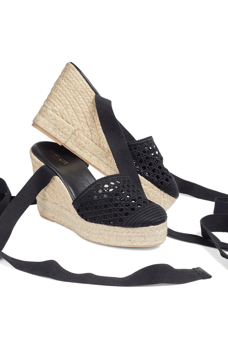 LK Bennett Magnolia Ankle Wrap Wedge Sandal, Alternate, color,