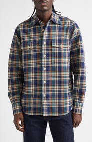 Drake's Relaxed Check Button-Up Shirt