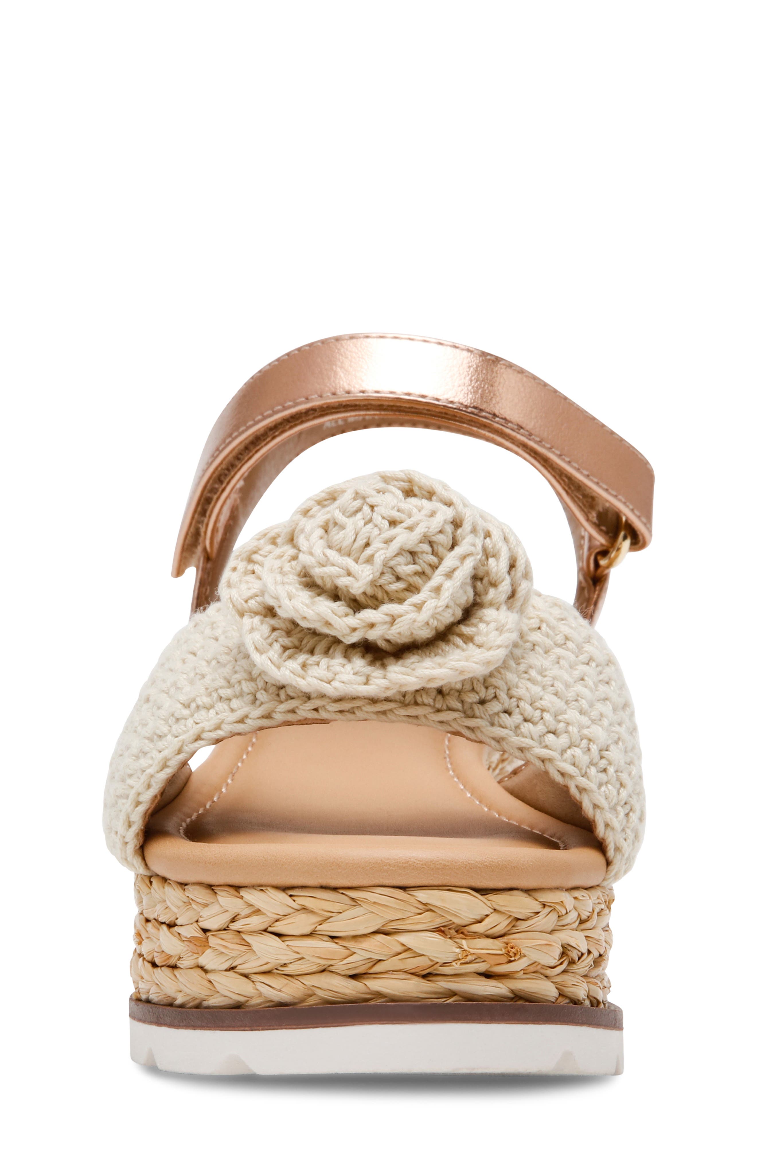 Dolce Vita Kids' Valissa Wedge Sandal, Alternate, color, Ivory/ Rose Gold