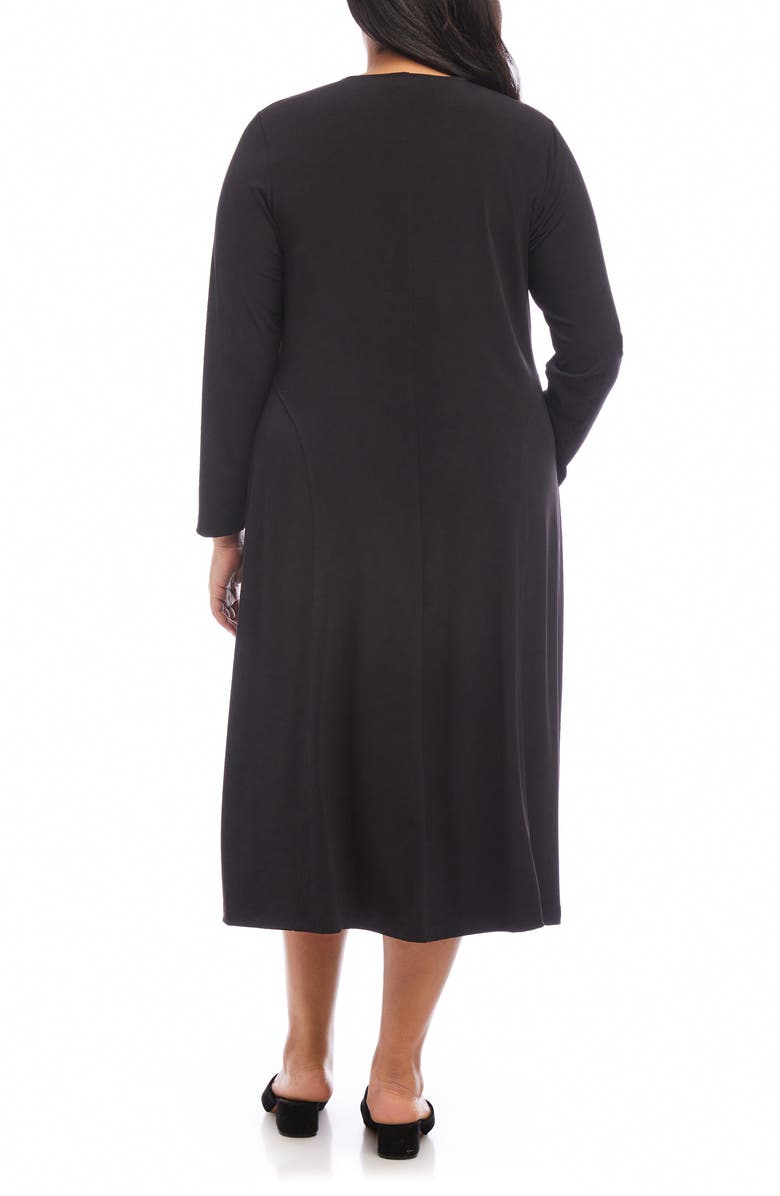 Karen Kane Kate Long Sleeve Jersey Midi Dress, Alternate, color,