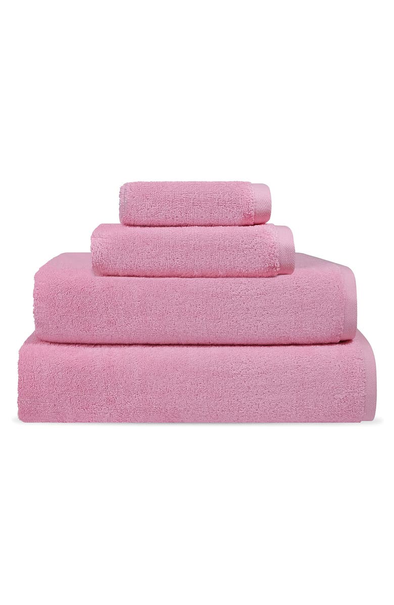 DePera Puresoft Set of 2 Turkish Cotton Bath Towels, Alternate, color, Pink