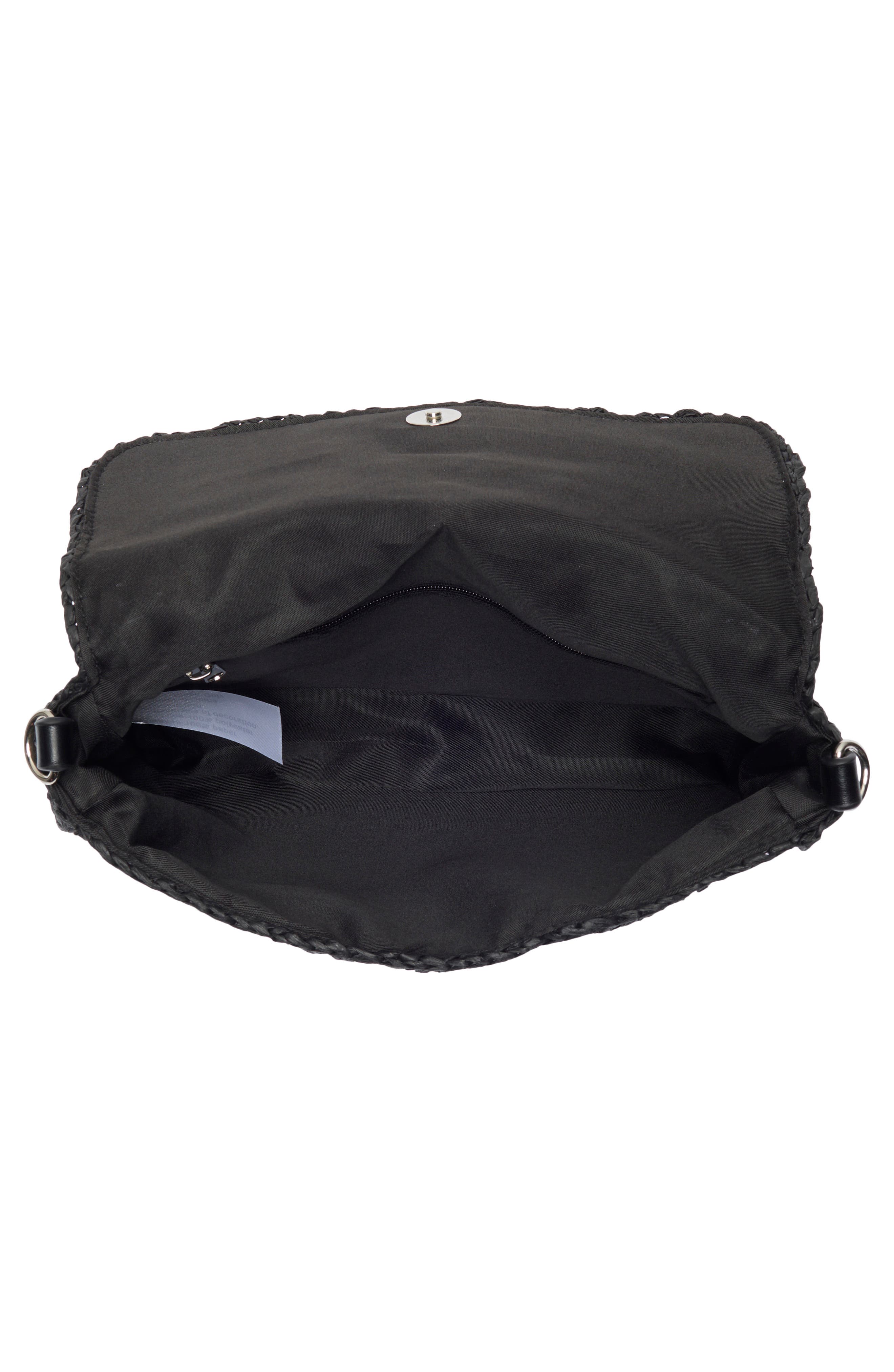 Collection XIIX Crochet Square Shoulder Bag, Alternate, color, Black