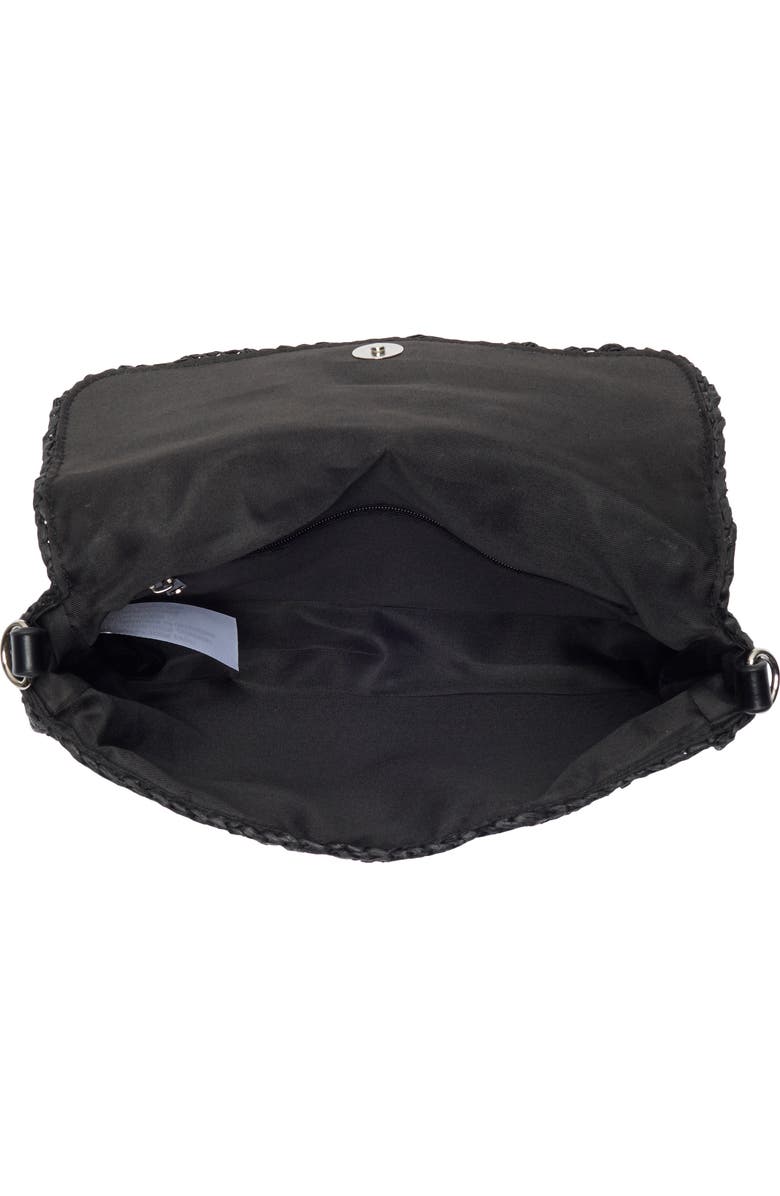 Collection XIIX Crochet Square Shoulder Bag, Alternate, color, Black