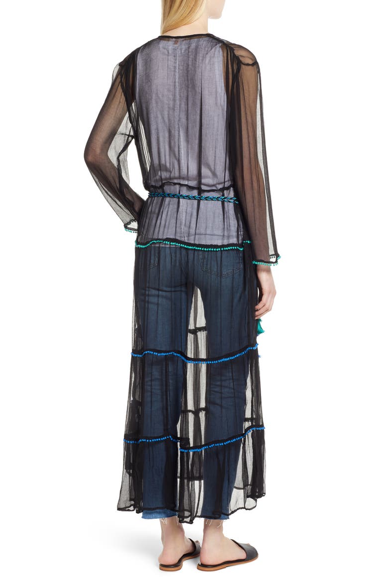 NFC Foxtrot Sheer Duster, Alternate, color, BLACK