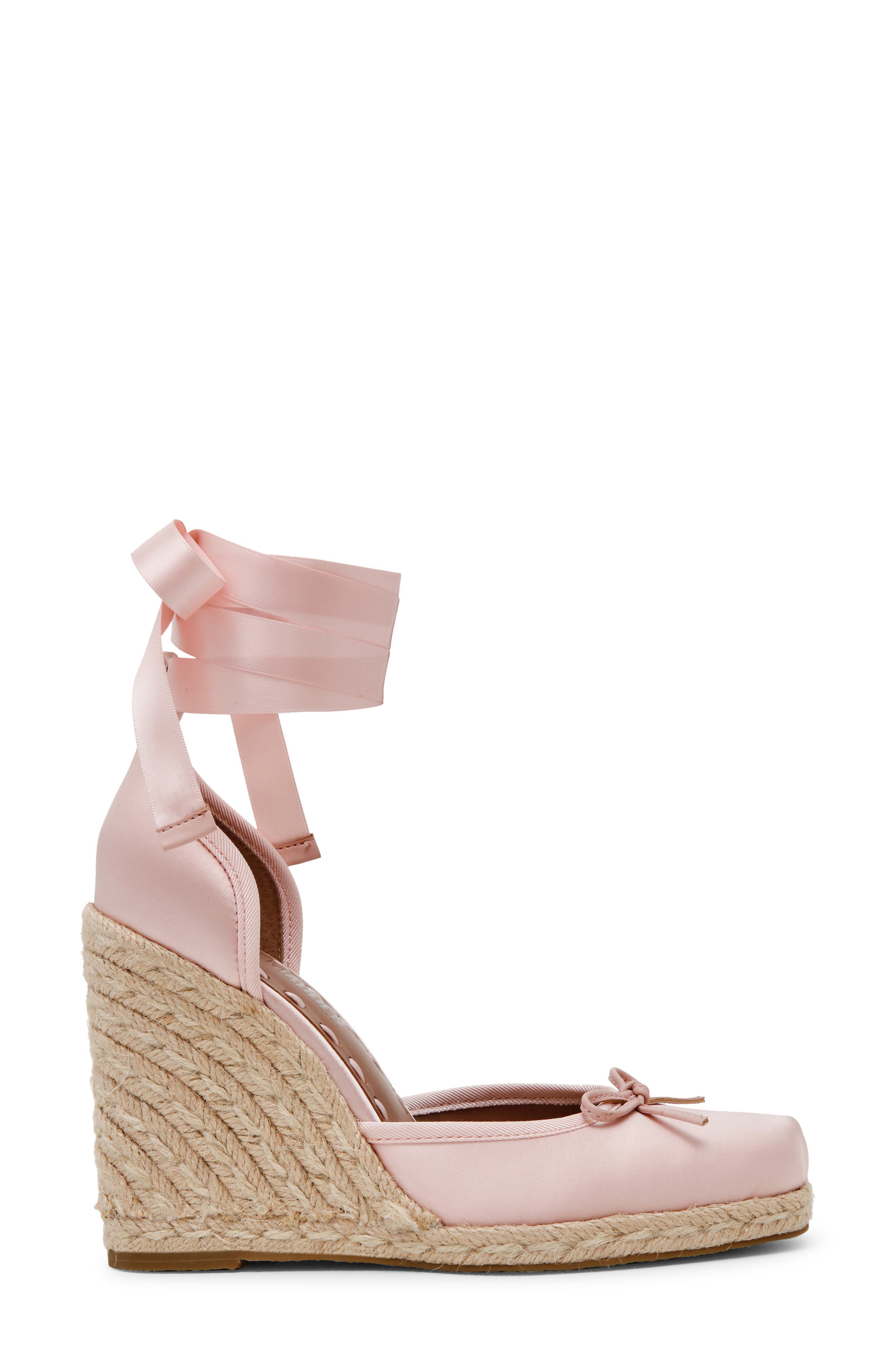 Varina Ankle Strap Wedge Espadrille, Alternate, color, BLUSH SATIN