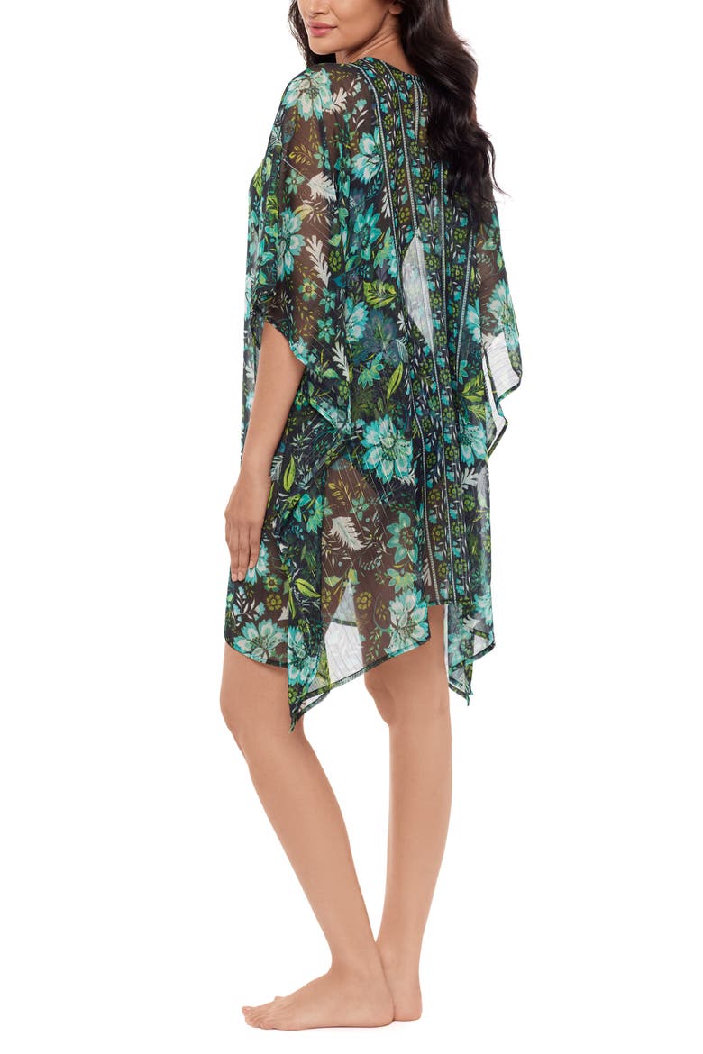 Florica Metallic Cover-Up Caftan, Alternate, color, BLACK MULTI