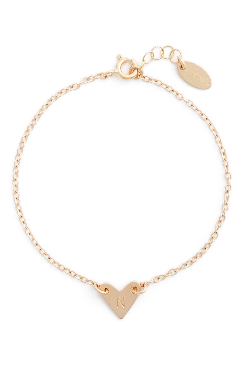 Initial Heart Bracelet, Main, color, GOLD-N