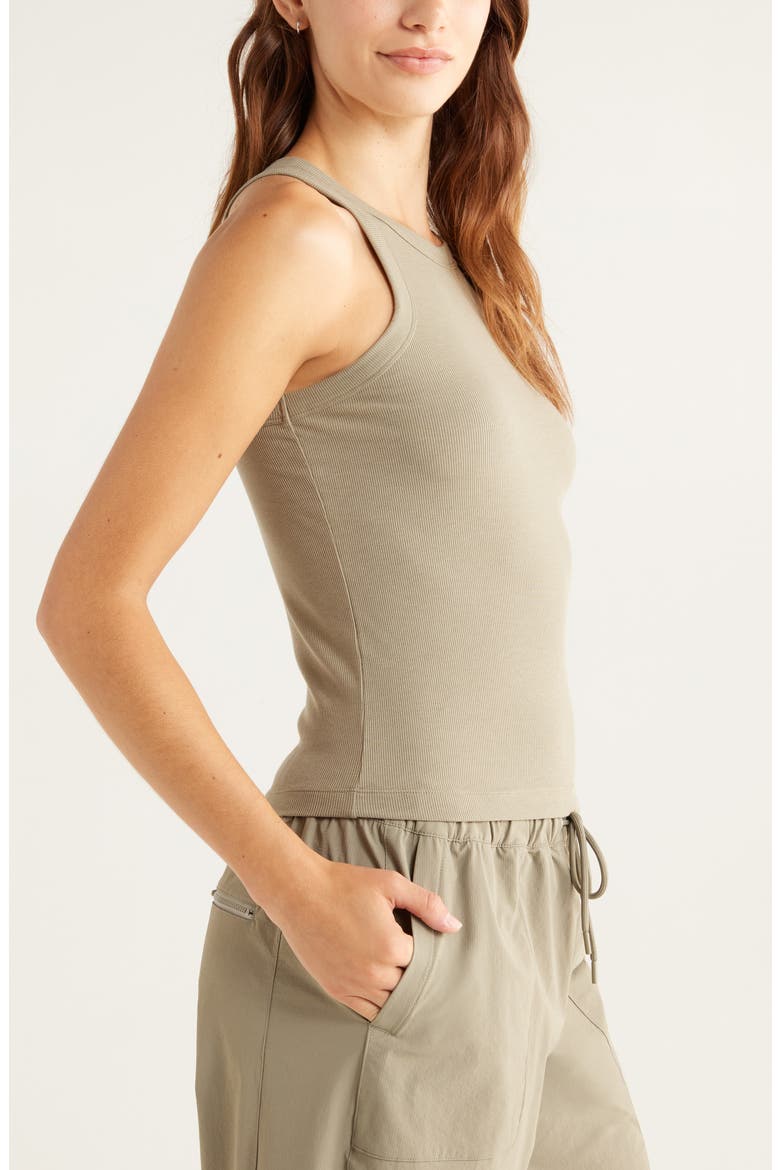 Go-To Rib Performance Tank, Alternate, color, GREEN VETIVER