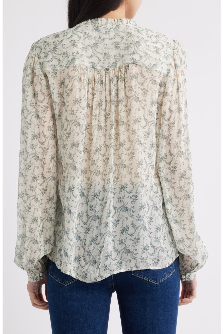 Monika Floral Long Sleeve Shirt, Alternate, color, CREAM/ALOE