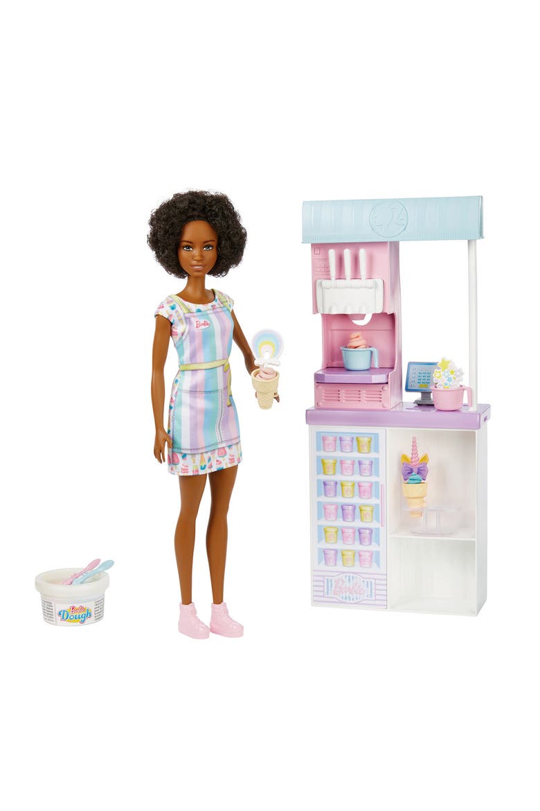 Barbie® Ice Cream Shopkeeper Doll & Playset, Main, color, MULTI