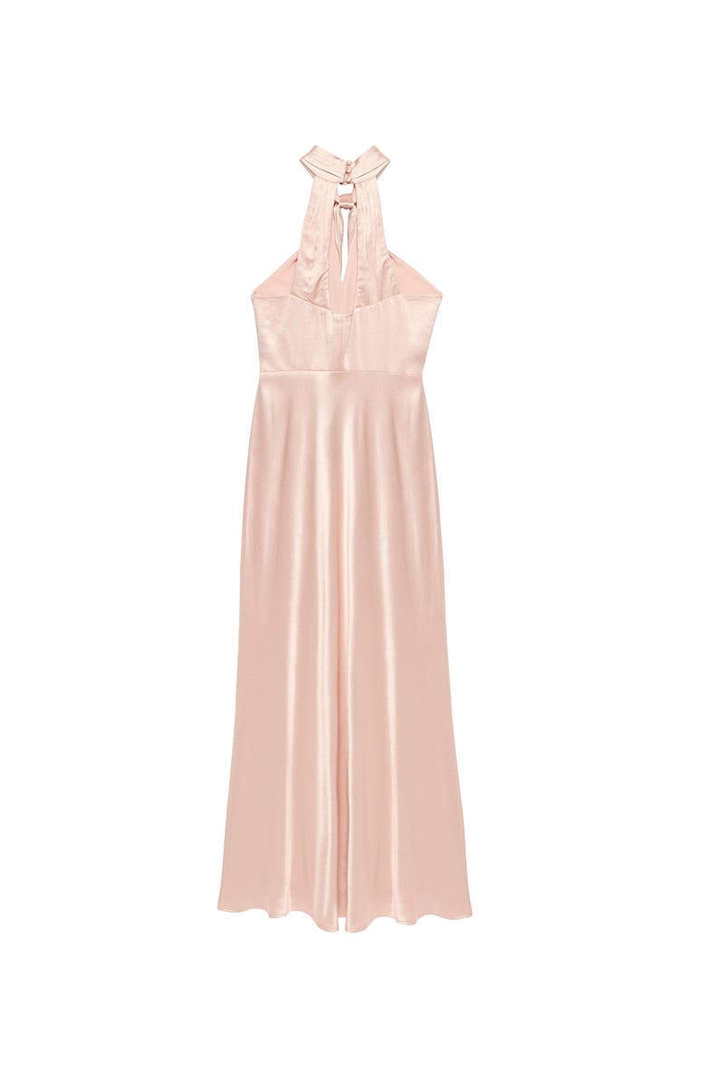 MINT VELVET Satin Halter Maxi Dress, Alternate, color, Light Pink