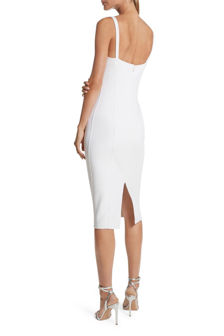 Grain de Poudre Stretch Wool Dress, Alternate, color, WHITE