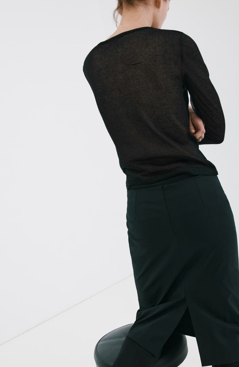 MANGO Dot Sweater, Alternate, color, Black