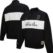 Mitchell & Ness Women's Mitchell & Ness Black Boston Red Sox Quarter-Zip Pullover Top