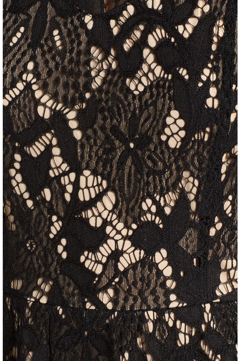 Lace Dress, Alternate, color, BLACK/ NUDE