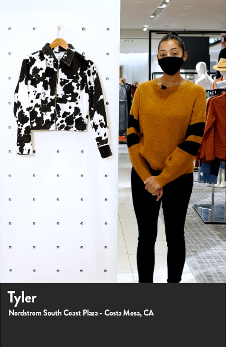 Cow Print Denim Jacket, sales video thumbnail