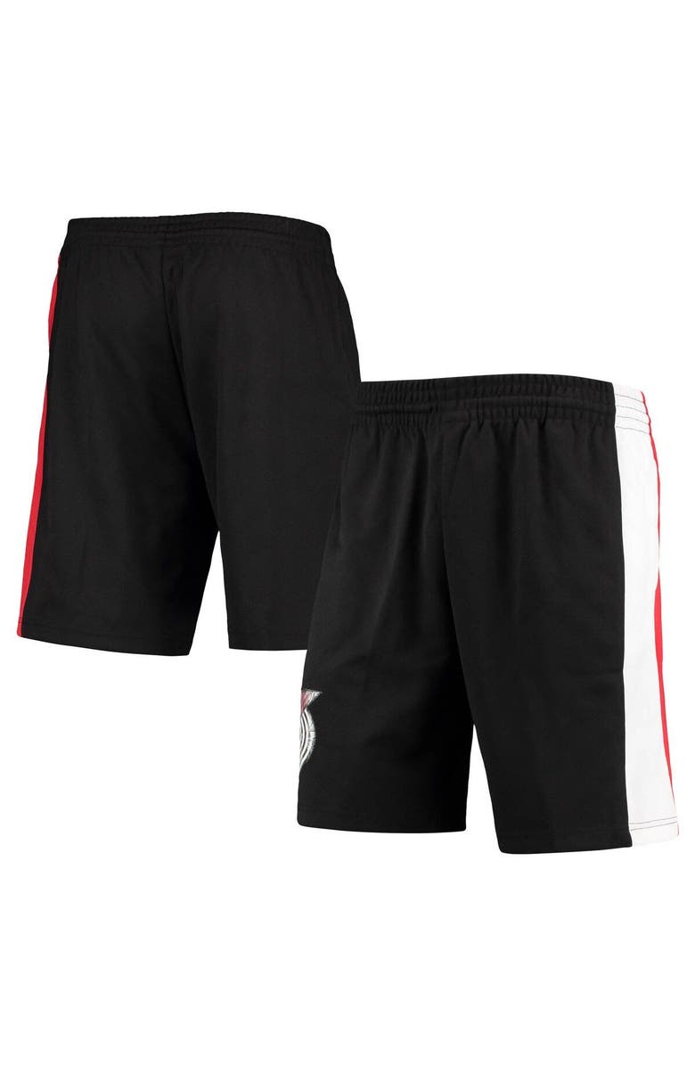 Mitchell & Ness Men's Mitchell & Ness Black Portland Trail Blazers Hardwood Classics 75th Anniversary Swingman Shorts, Main, color, Black