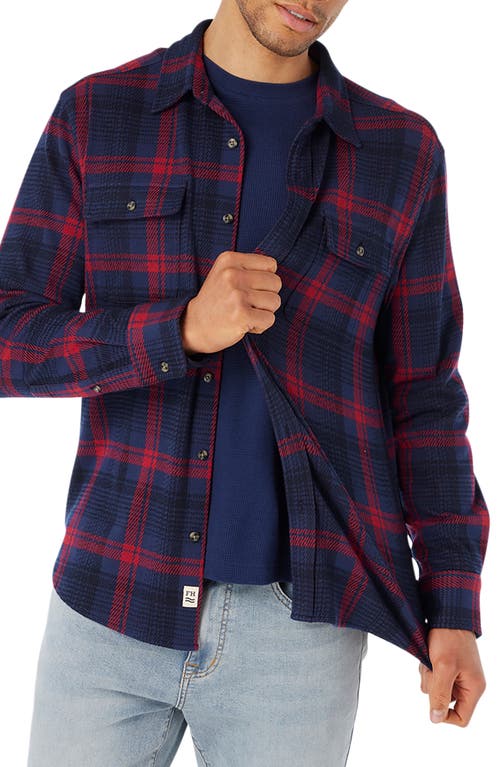 Fair Harbor Dunewood Stretch Flannel Button-up Shirt In Multi