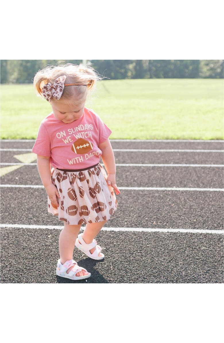 Sweet Wink Football Sundays With Daddy Short Sleeve T-Shirt, Alternate, color, Dusty Rose