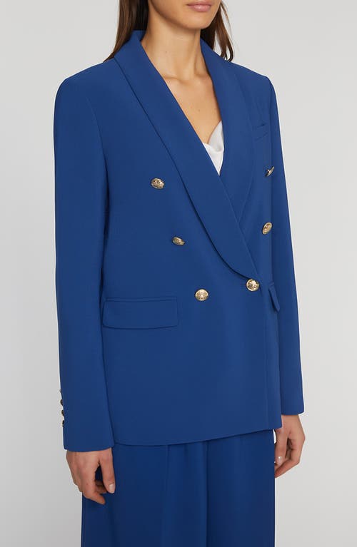 Shop Elie Tahari The Rita Double Breasted Blazer In Twilight