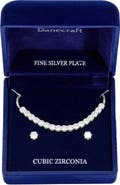 Danecraft CZ Tennis Necklace & Earrings Set