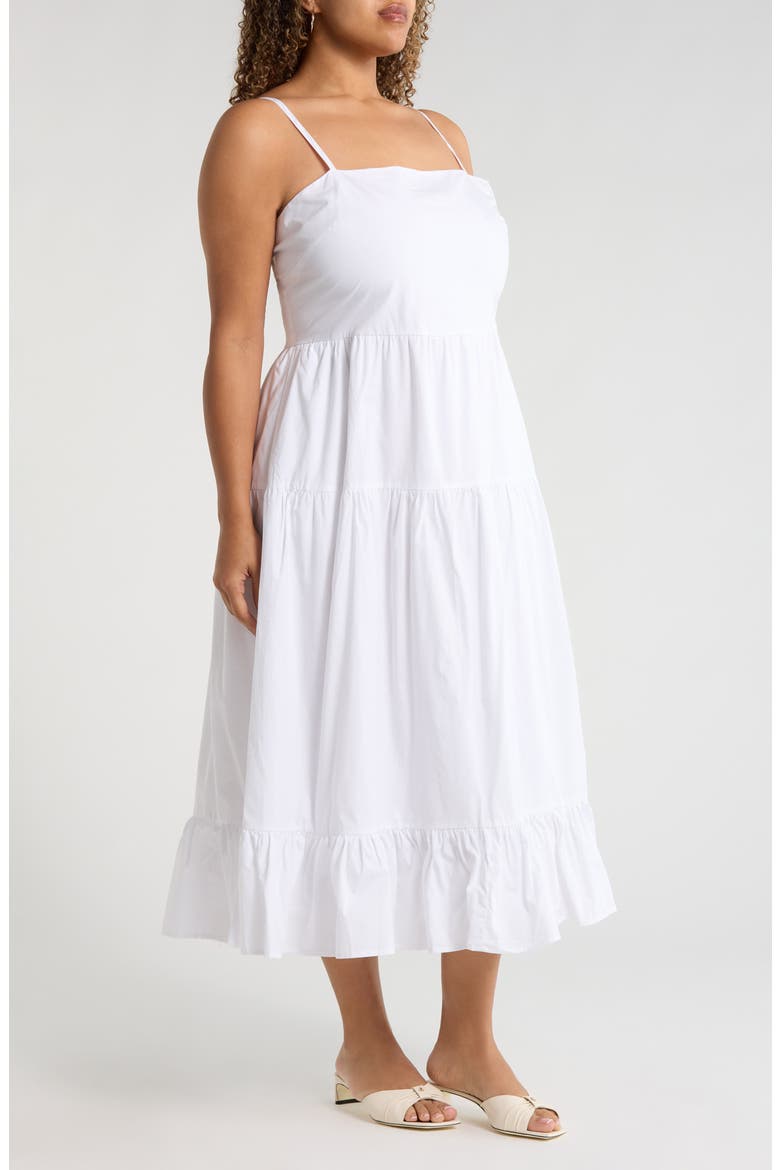 Brynley Cami Midi Sundress, Alternate, color, WHITE