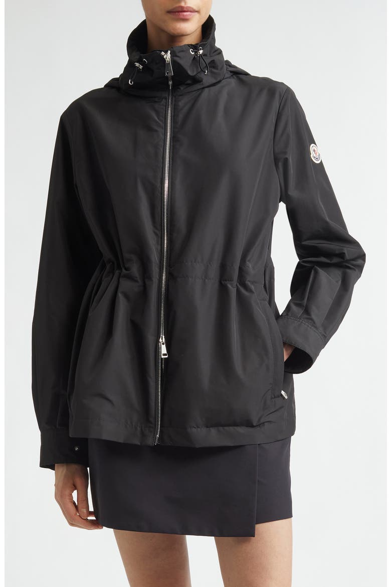Enette Hooded Jacket, Main, color, BLACK