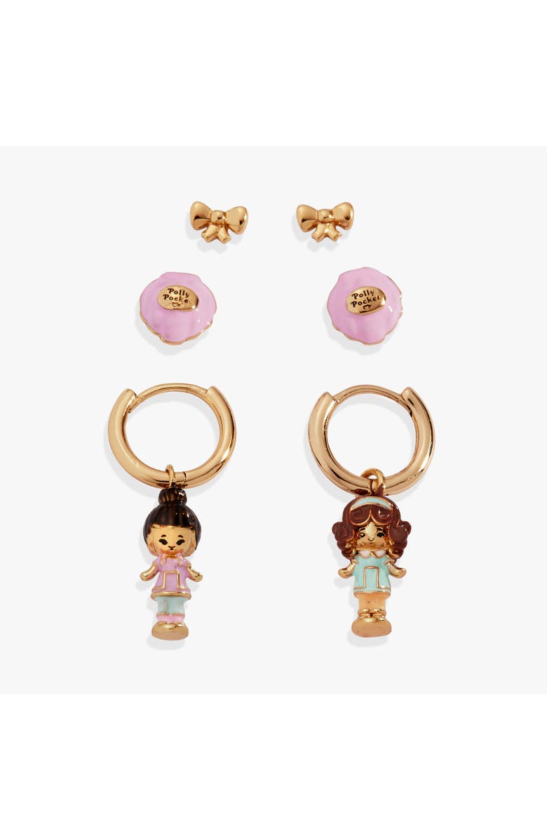 Alex and Ani Polly Pocket Earring Set, Main, color, Gold