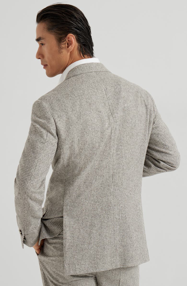 Brunello Cucinelli Deconstructed Cavallo blazer, Alternate, color, Brown