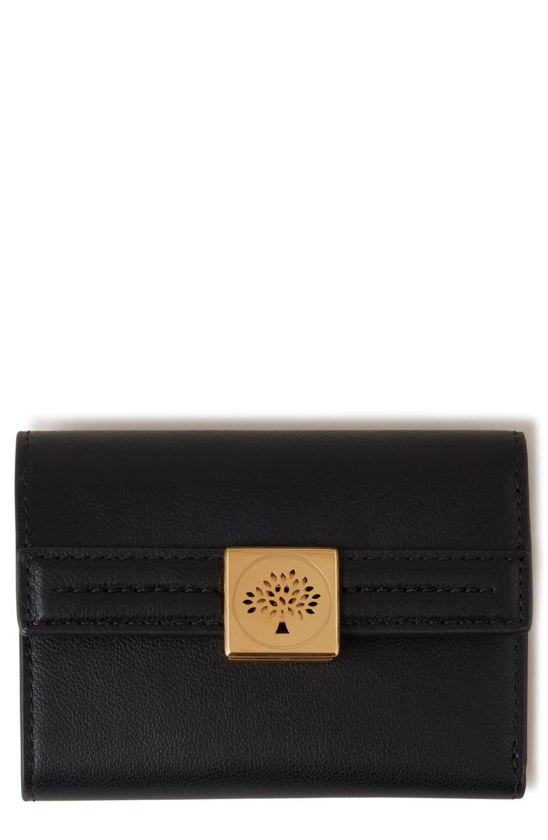 Mulberry Tree Logo Leather Trifold Wallet, Main, color, 