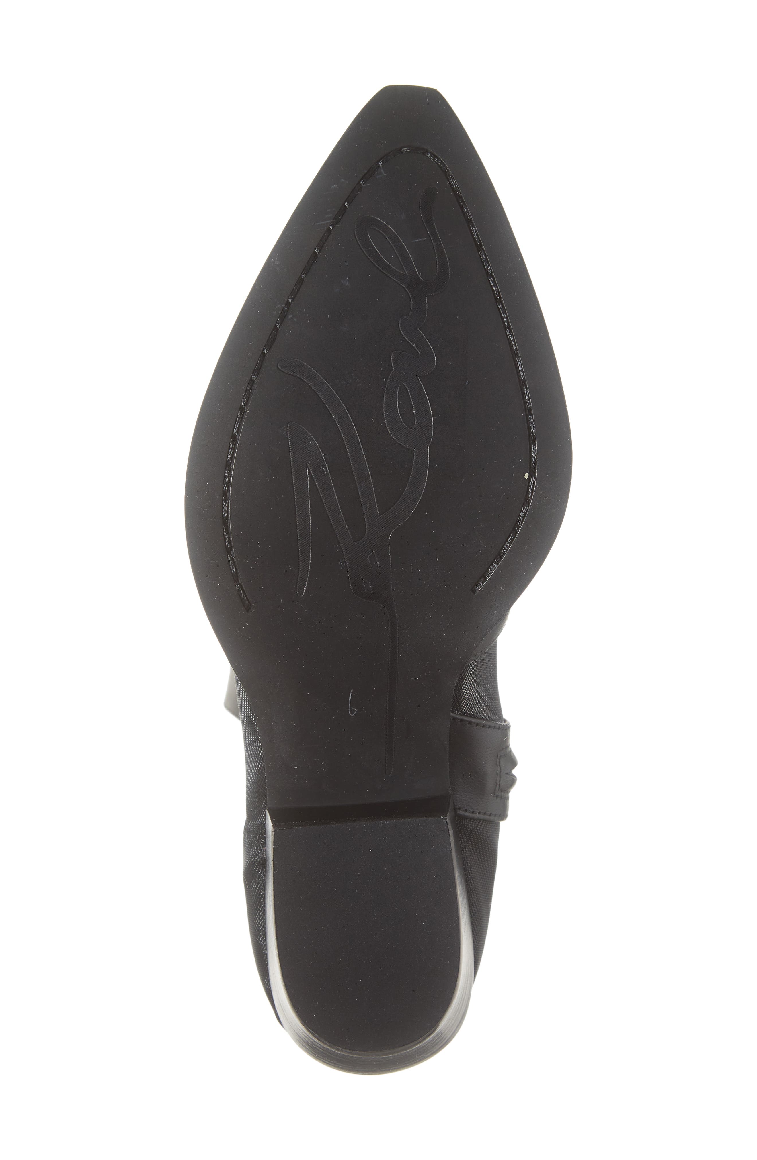 KARL LAGERFELD PARIS Rhinestone Detail Mesh Western Boot, Alternate, color, 