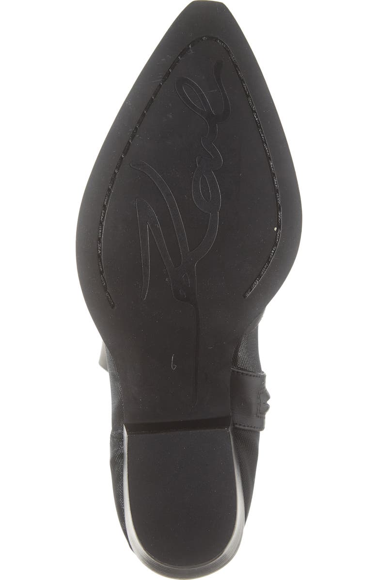 KARL LAGERFELD PARIS Rhinestone Detail Mesh Western Boot, Alternate, color,