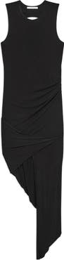 Helmut Lang Twist Drape Asymmetric Hem Dress