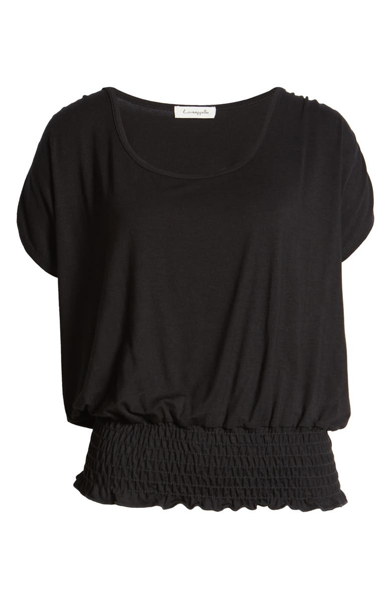 Loveappella Smocked Waist Top, Alternate, color,
