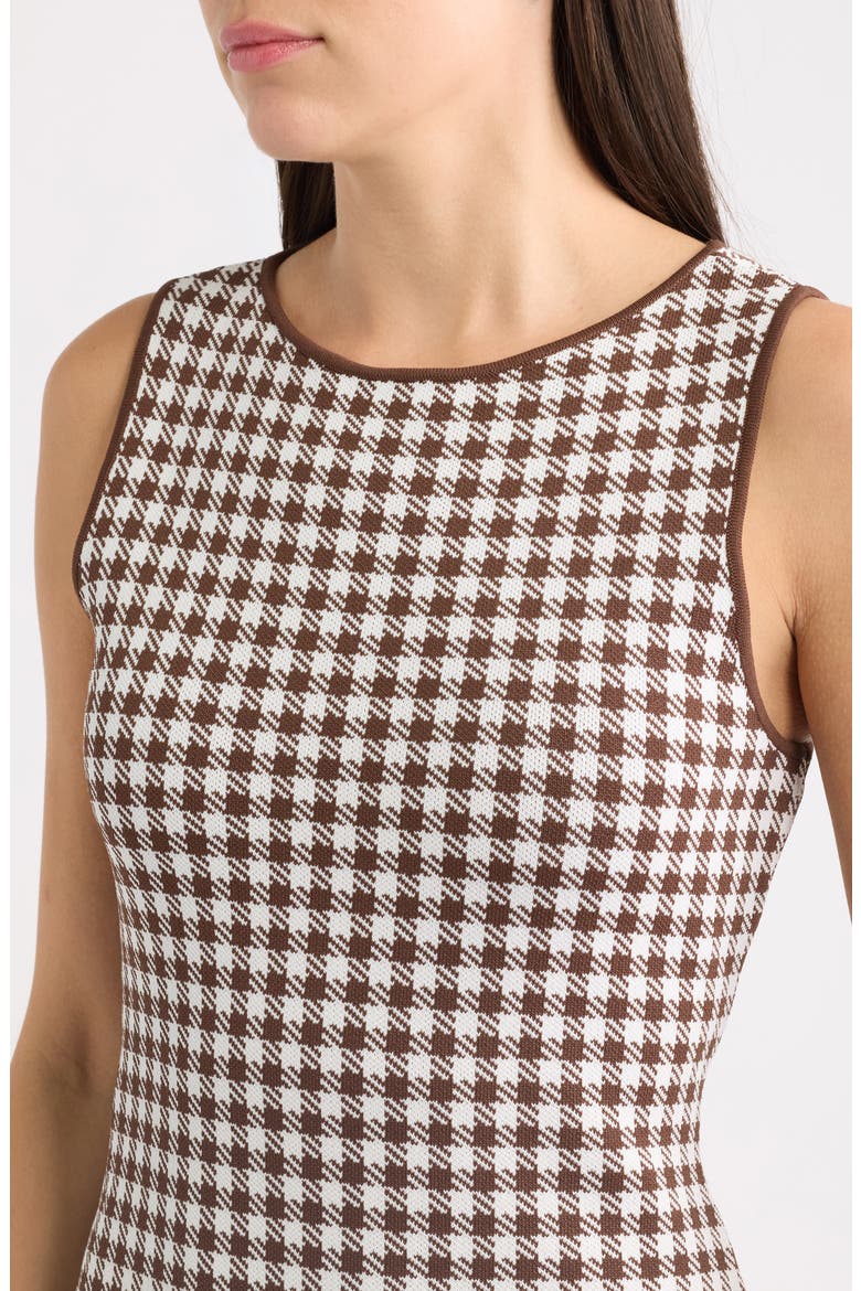 Sleeveless Boat Neck Midi Dress, Alternate, color, CHOCOLATE FUDGE