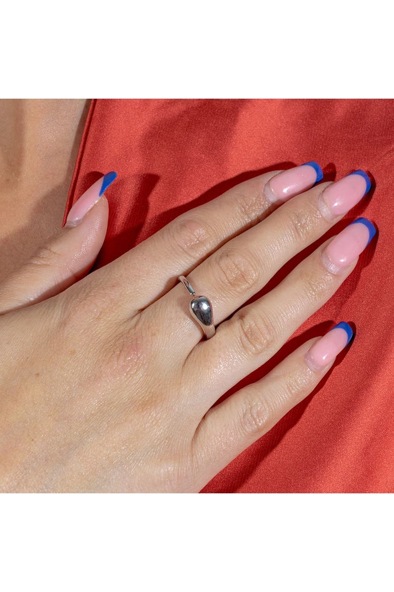 Open Luna Drop Ring, Alternate, color, Sterling Silver