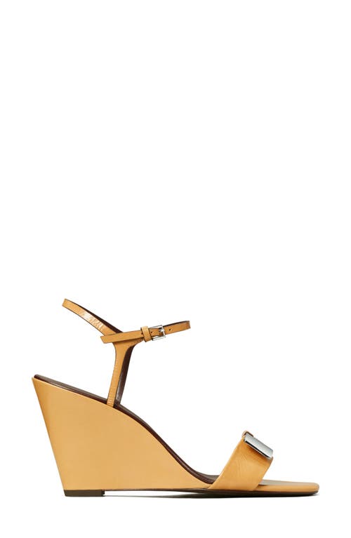 Tory Burch Gigi Ankle Strap Wedge Sandal In Silver
