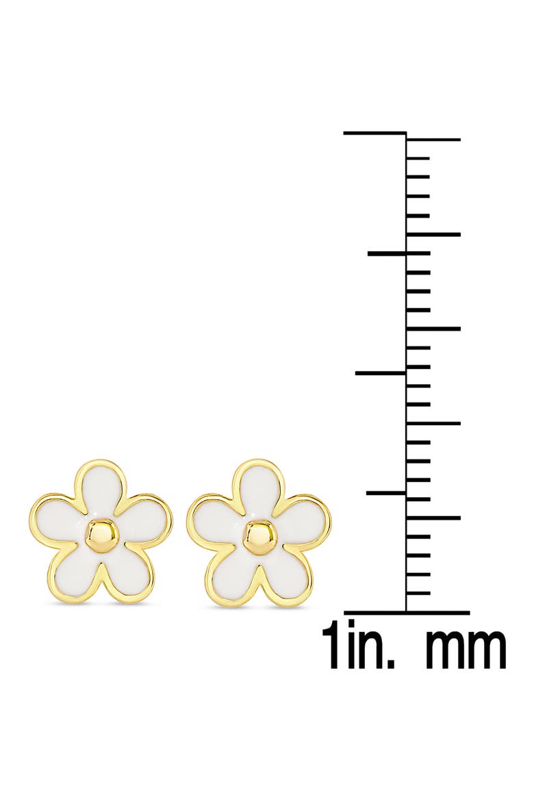 Flower Stud Earrings, Alternate, color, GOLD