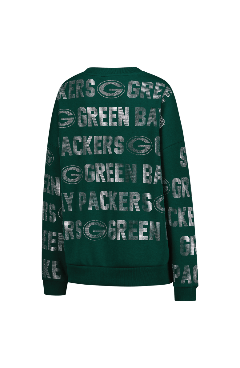 GAMEDAY COUTURE Women
s Gameday Couture Green Green Bay Packers Oversized Hype Era Rhinestone Text Sweatshirt, Alternate, color, Green