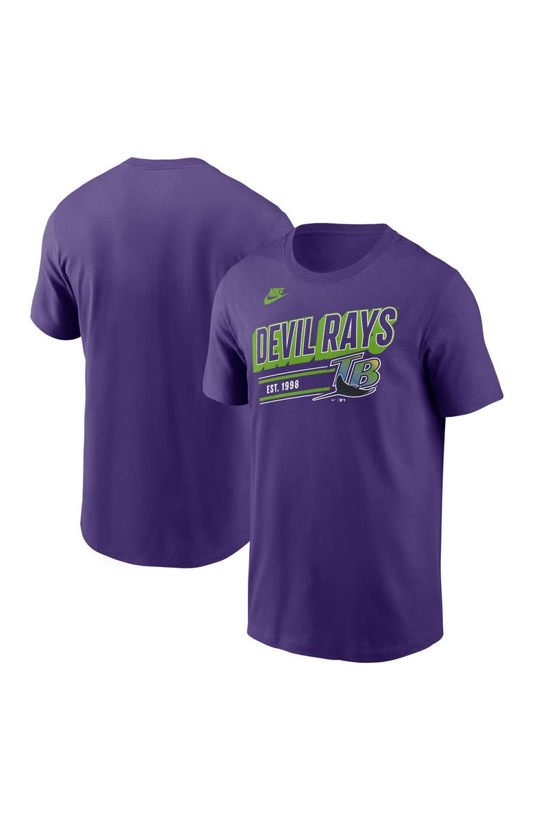 Nike Men's Nike Purple Tampa Bay Rays Cooperstown Collection Retro T-Shirt, Alternate, color, Purple