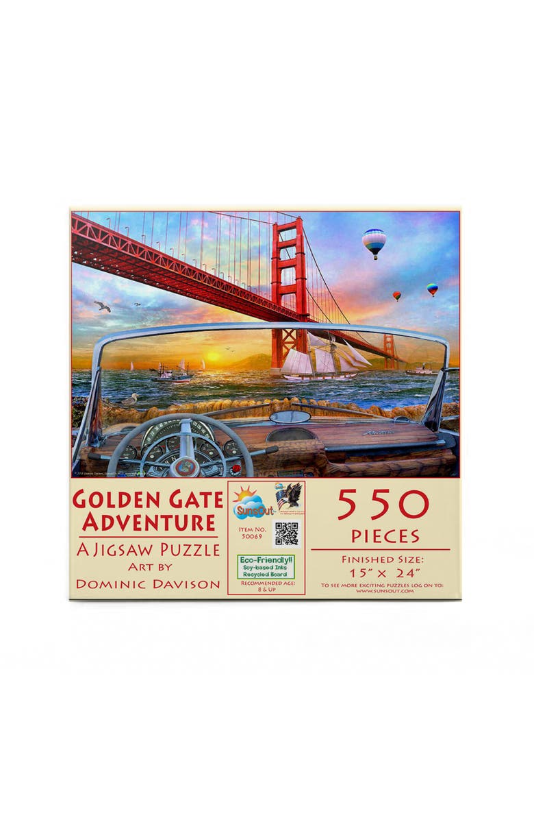 Sunsout Golden Gate Adventure 550 piece Jigsaw Puzzle for Adults, Alternate, color, Multicolor