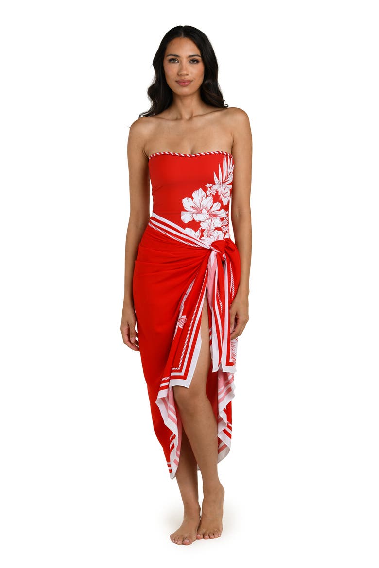 Mariner Cover-Up Pareo, Alternate, color, RUBY