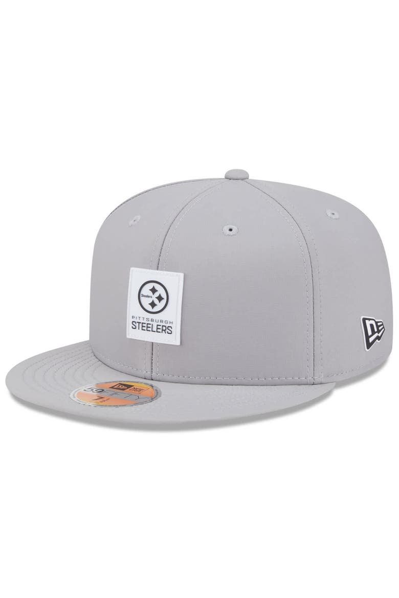 Men's New Era Gray Pittsburgh Steelers 2025 Sideline  59FIFTY Fitted Hat, Main, color, Gray